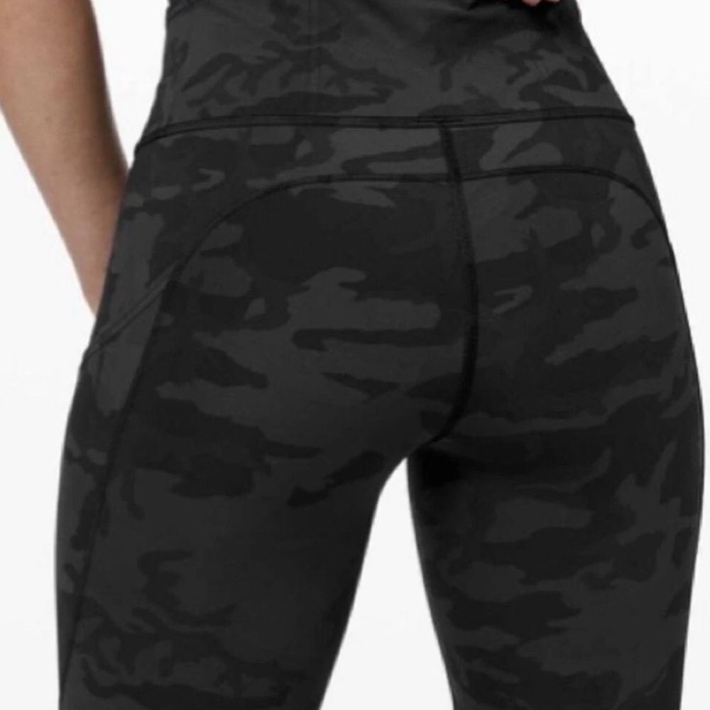 LULULEMON Fast Free Crop II  Reflective‎ Nulux Incognito Camo Leggings-Size 4 - Picture 4 of 11